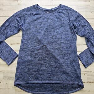Cuddle Duds Top Womens L Large Blue ClimaRight Stretch Fleece Base Layer